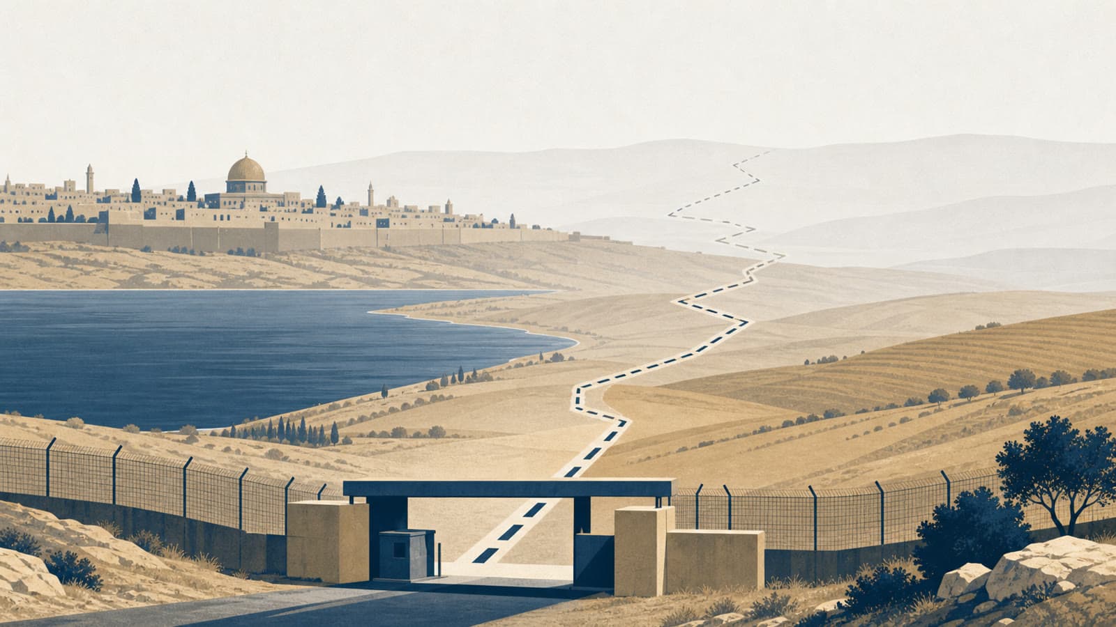 Editorial illustration for: Israel-Lebanon framework leaves the hard border test unresolved